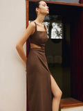 DOBABIES-SUMMER DRESS INS STYLE Cotton & Linen Cutout Split Long Dress