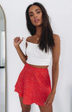 Dobabies-hoco dresses BACK TO SCHOOL OUTFITS-- Red Rush Printed Mini Skirt