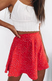 Dobabies-hoco dresses BACK TO SCHOOL OUTFITS-- Red Rush Printed Mini Skirt