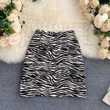 BACK TO SCHOOL OUTFITS-DOBABIES- Tiny Temptations Zebra Print Mini Skirt