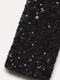 DOBABIES Black Backless Sequin Maxi Dress Elegant Female Slim Lace-Up Fashion Luxury Party Dress Gown Glitter Bandage Long Dress