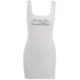 Dobabies-Y2K Style Summer Vacation Dress Streetwear INS Style le Start Print Mini Dress