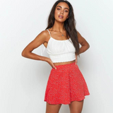 Dobabies-hoco dresses BACK TO SCHOOL OUTFITS-- Red Rush Printed Mini Skirt